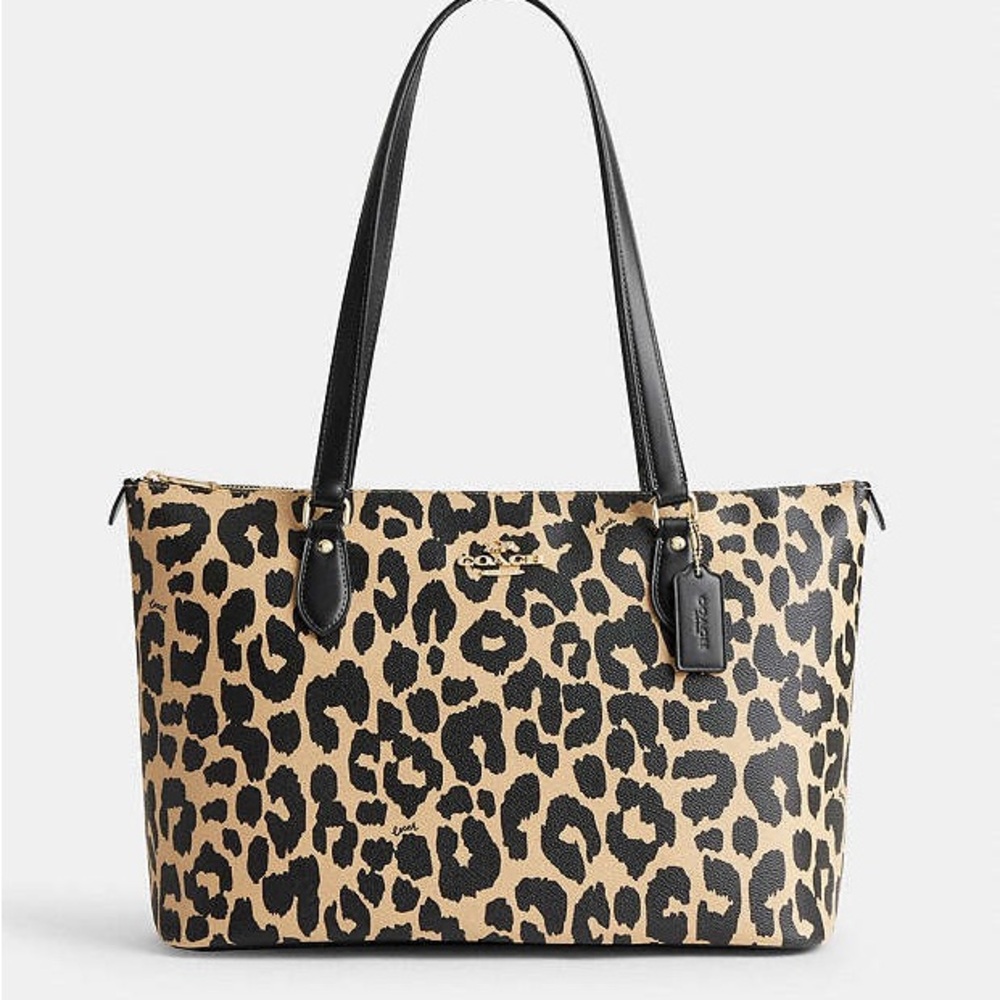 New With Tags the Gallery Tote Bag with Leopard